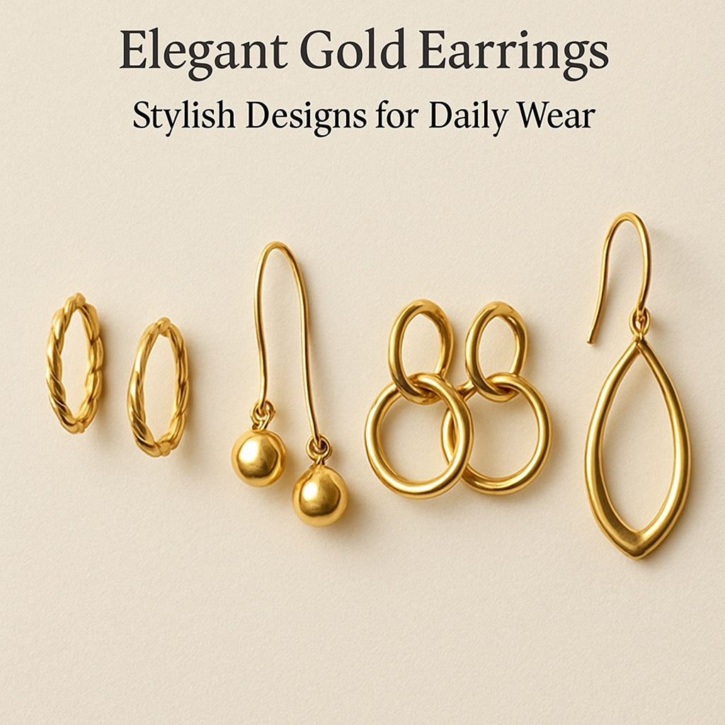 Elegant Gold Earrings: Stylish Designs for Daily Wear