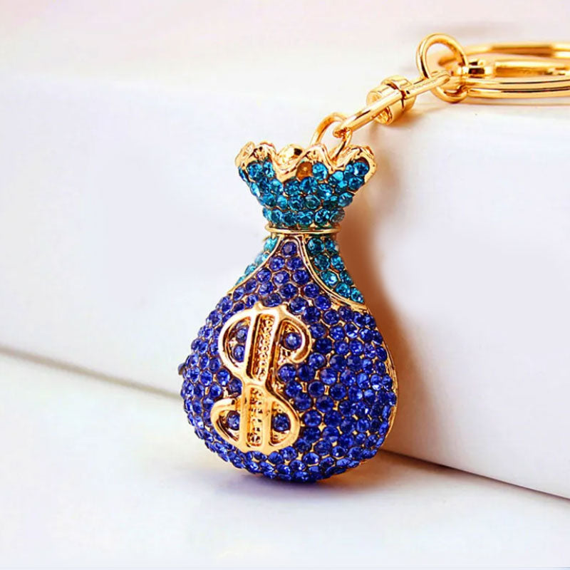 $ Money Bag Metal Keychain - PEACHY ACCESSORIES