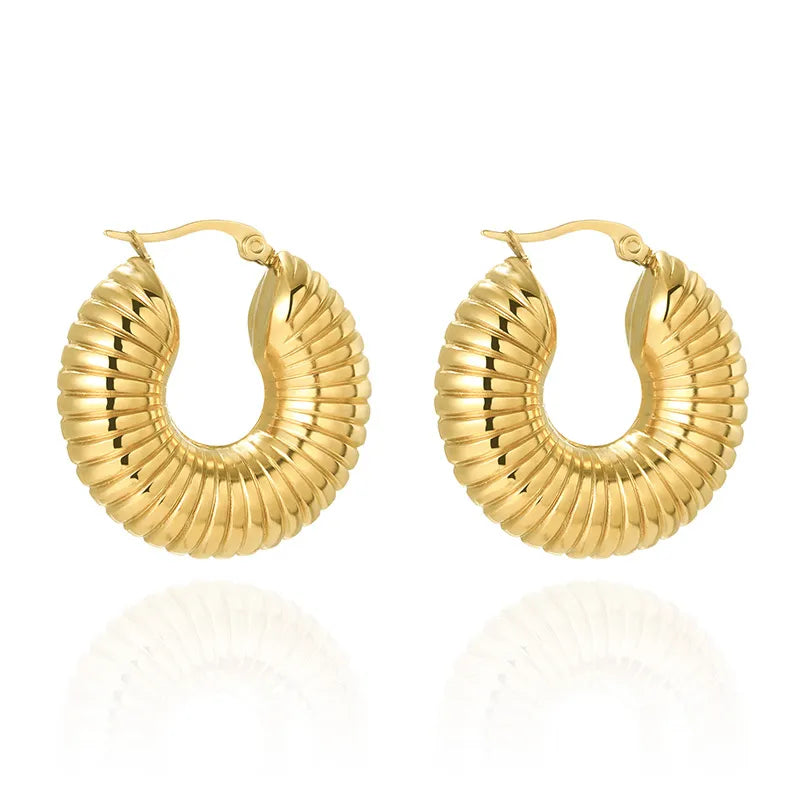 Classic Celeb Hoops - 18K Gold Plated Earrings - PEACHY ACCESSORIES