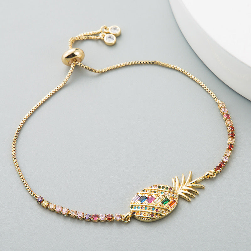 Pineapple Zircon Bracelet - PEACHY ACCESSORIES