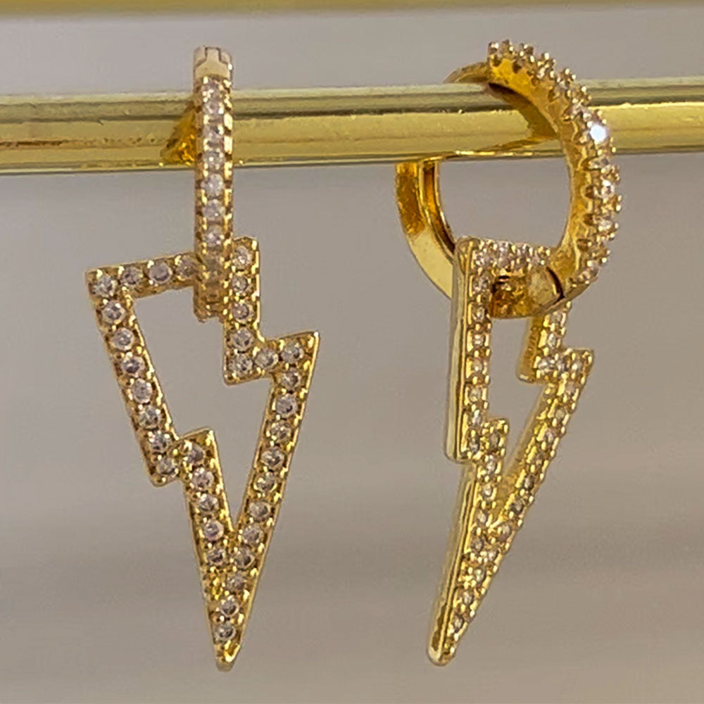 Classic Dangler Huggie Hoop Earrings - 18K Gold Plated