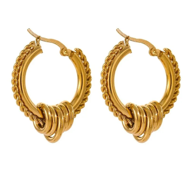 Classic Chic Hoop Earrings 18K Gold Plated