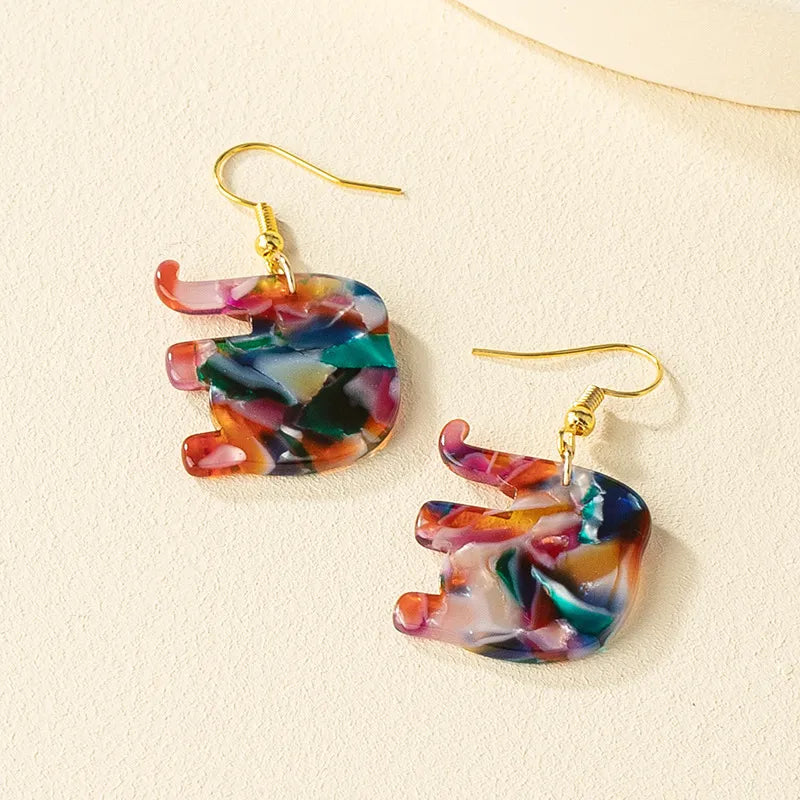 Colorful Elephant Earrings - PEACHY ACCESSORIES