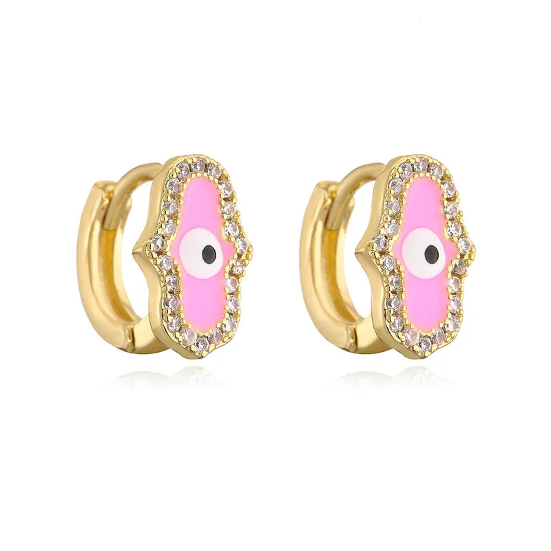 Evil Eye Zircon Earrings - PEACHY ACCESSORIES
