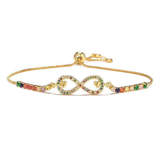 Infinity Heart 18K Gold Plated Bracelet - PEACHY ACCESSORIES