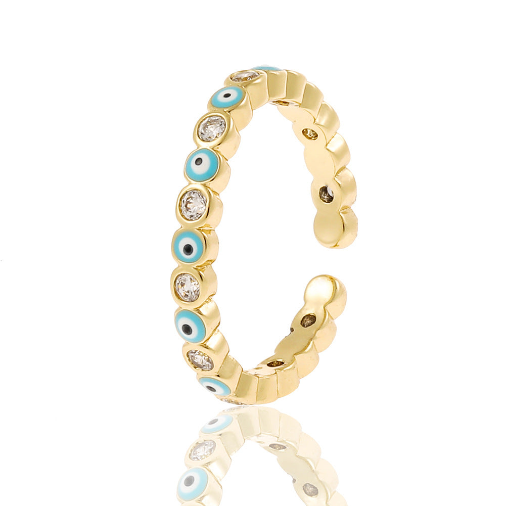 Evil Eye Zircon Ring - PEACHY ACCESSORIES