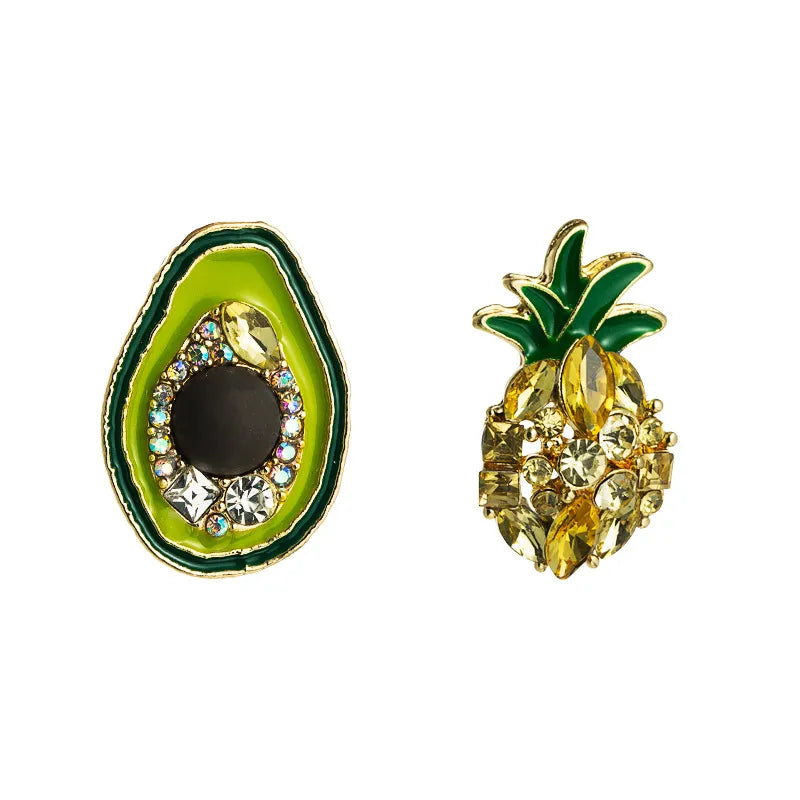 Cute Pineapple Avocado Earrings - PEACHY ACCESSORIES