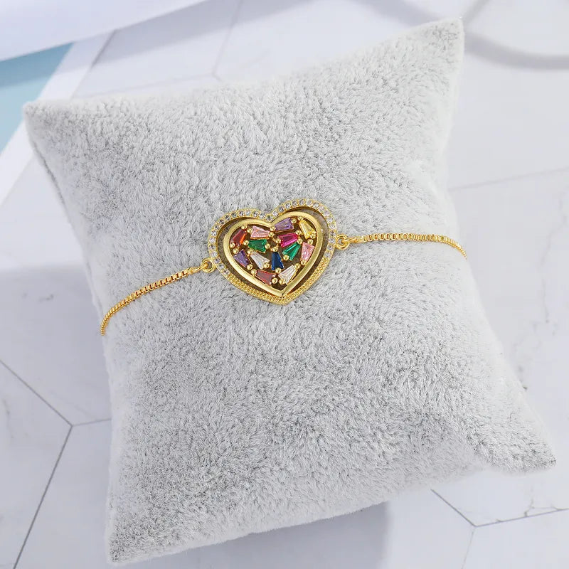 Heart Zircon Bracelet - PEACHY ACCESSORIES