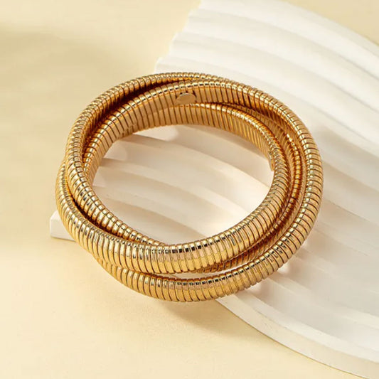 Chunky Bangle - 18K Gold Plated