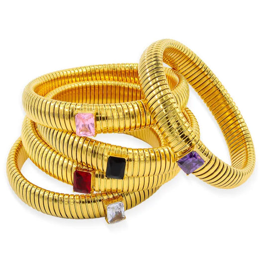 Glam Chunky Gold Kada Bangles - 18K Gold Plated