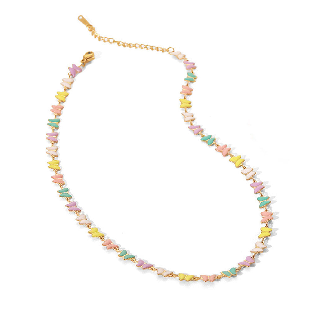 Cute Butterfly Necklace - 18K Gold Plated