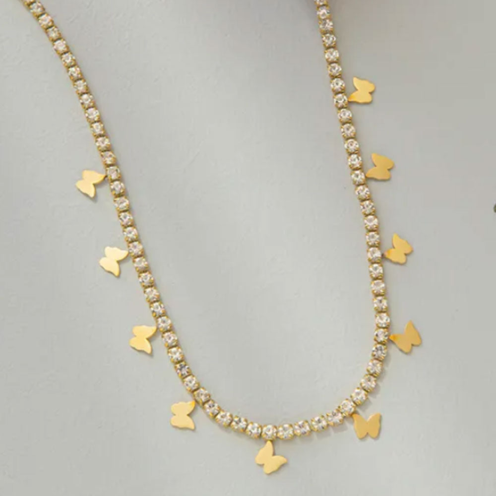 Iconic Butterfly Tennis Necklace