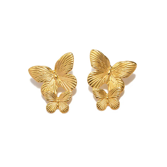 Classic Butterfly Earrings - 18K Gold Plated
