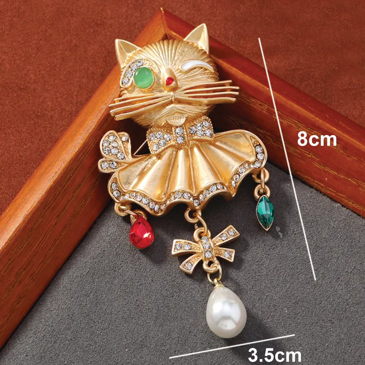 Vintage Designer Cat Brooch