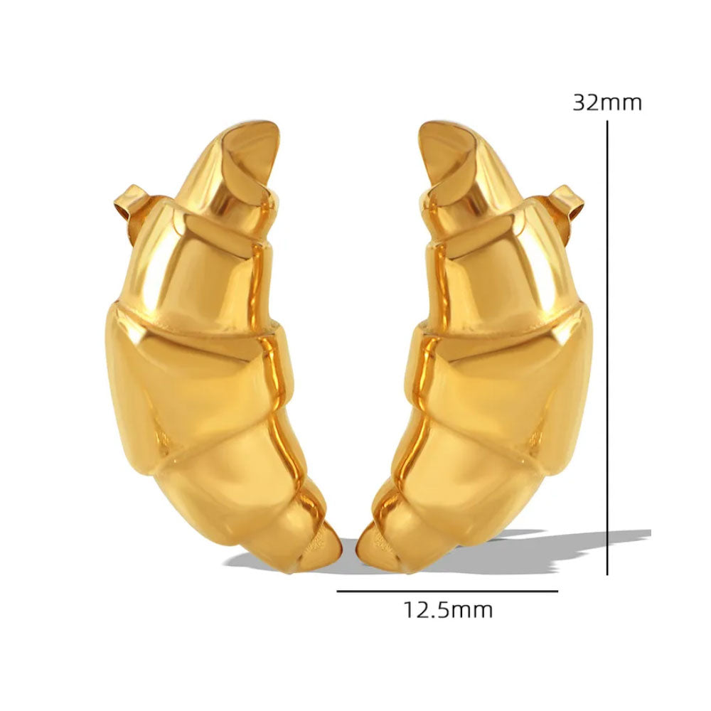 Classic Croissant Earrings - 18K Gold Plated