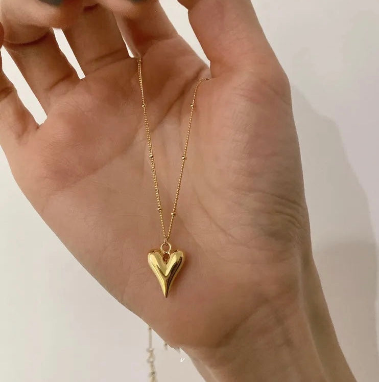 Heart Stainless Steel Pendant Necklace - PEACHY ACCESSORIES