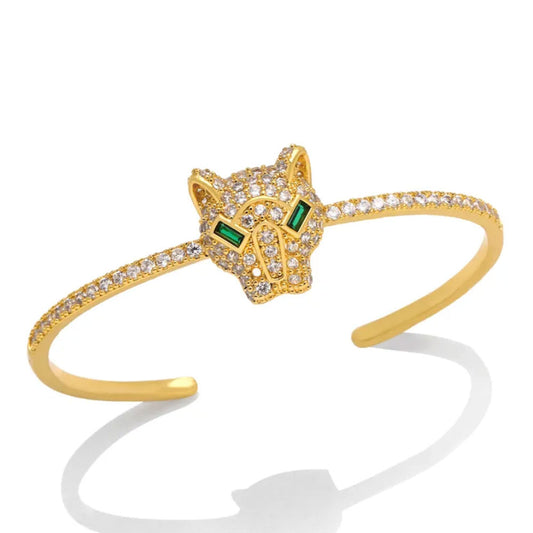 Luxurious Leopard Kada - 18K Gold Plated