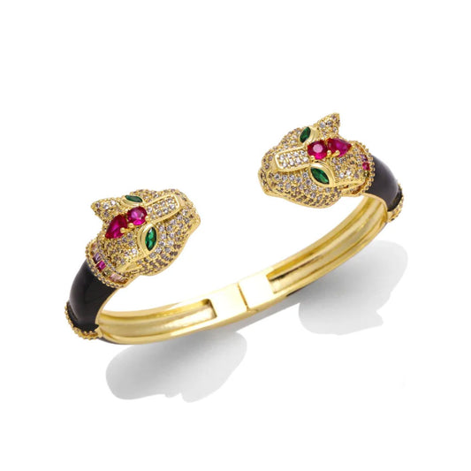 Luxurious Classic Leopard Kada 18K Gold Pated