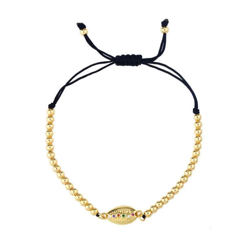 Shell Zircon Bracelet - 18K Gold Plated - PEACHY ACCESSORIES