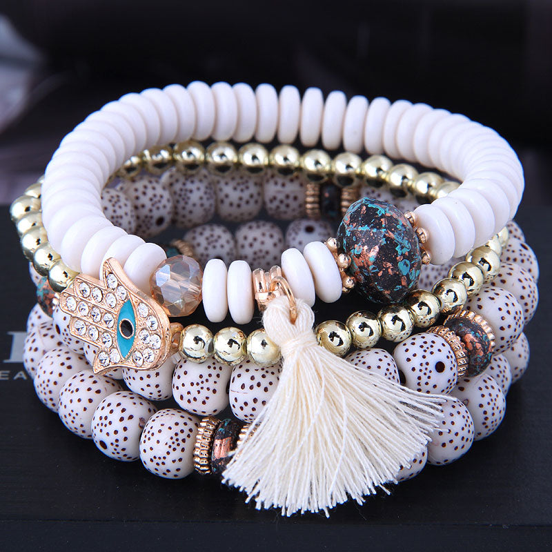 Evil Eye Beaded Multi-layer Bracelet - PEACHY ACCESSORIES