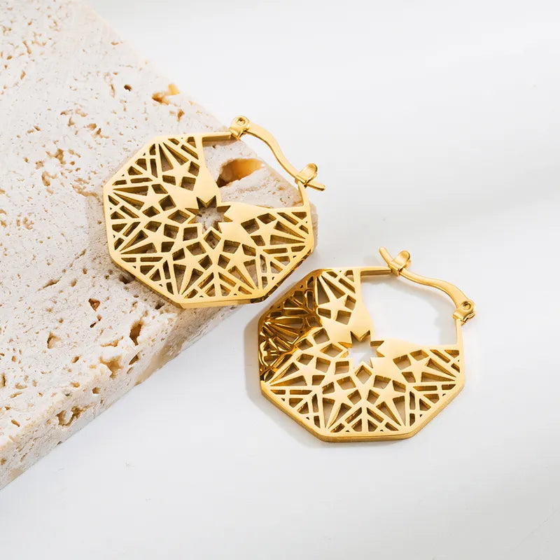 Abstract 18K Gold Plated Earrings
