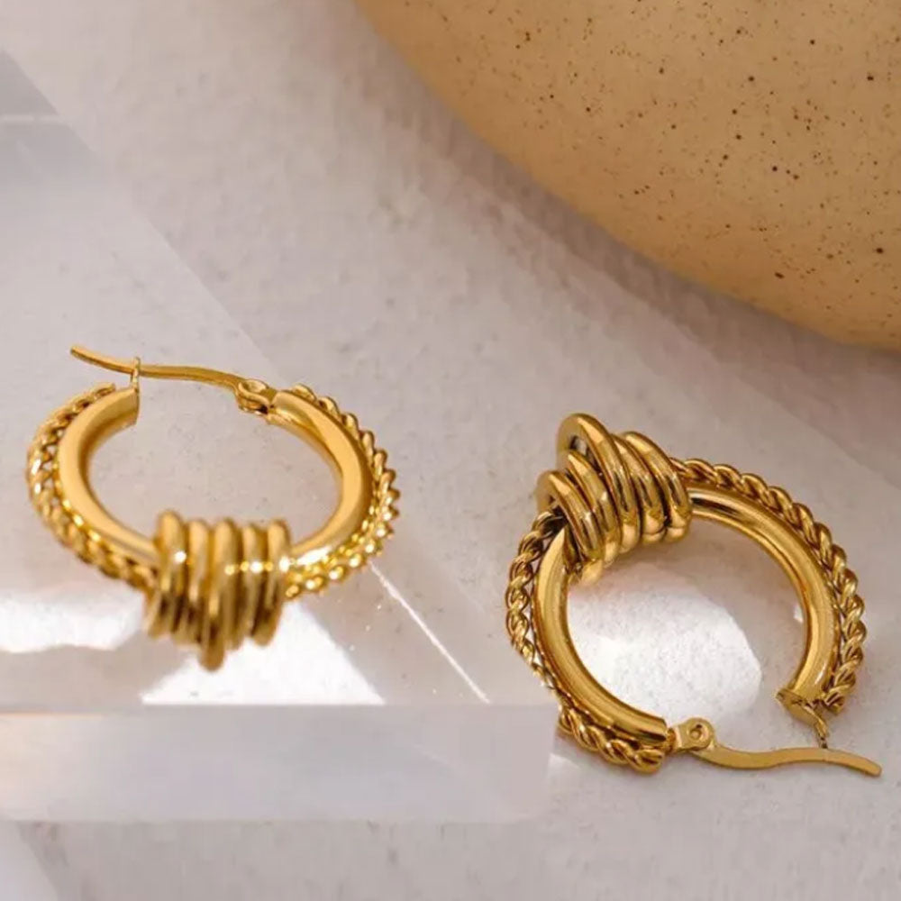 Classic Chic Hoop Earrings 18K Gold Plated