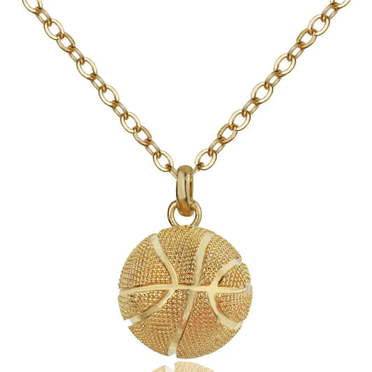 Basketball Pendant Stainless Steel Necklace - PEACHY ACCESSORIES