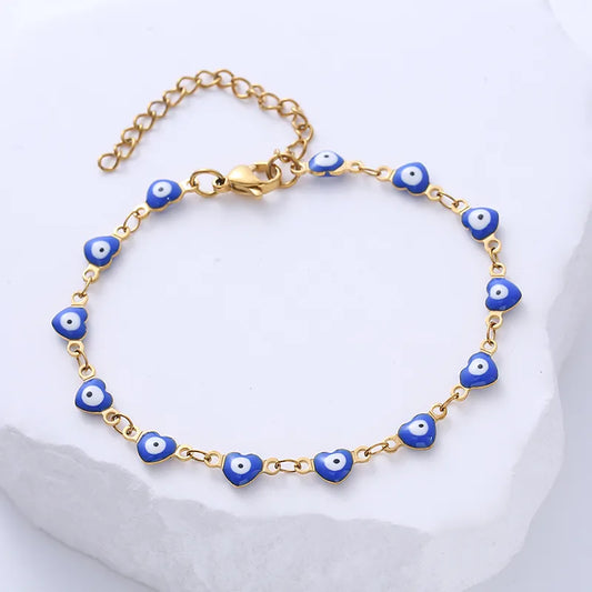 Classic Evil Eye Stainless Steel Bracelet - PEACHY ACCESSORIES