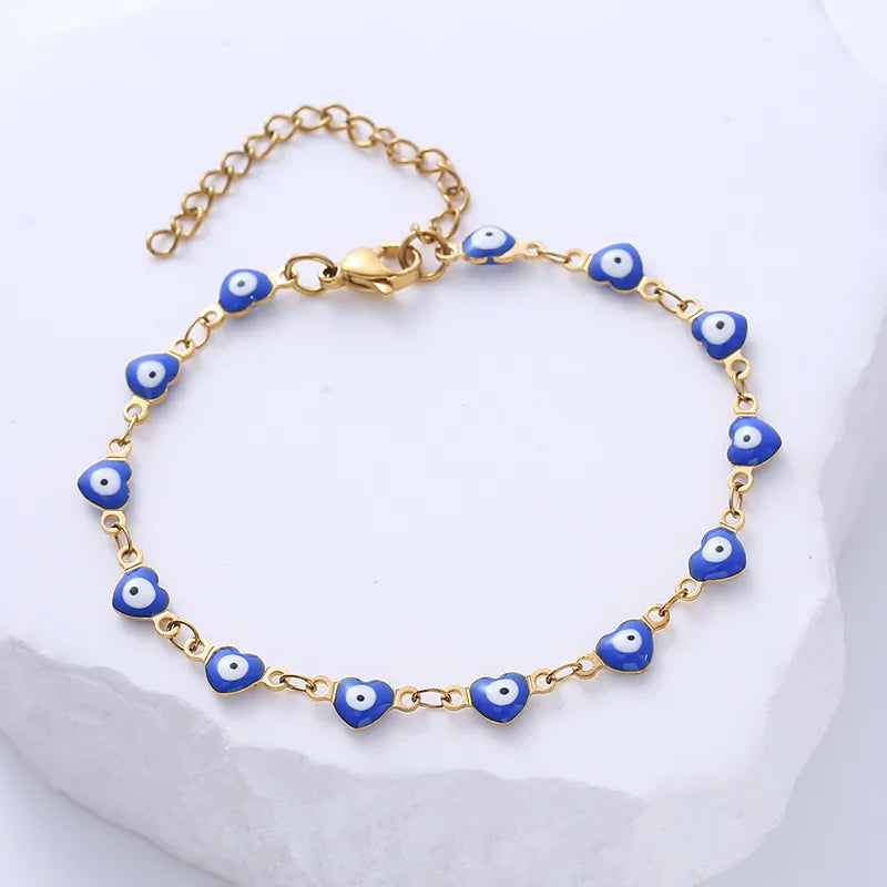 Classic Evil Eye Stainless Steel Bracelet - PEACHY ACCESSORIES