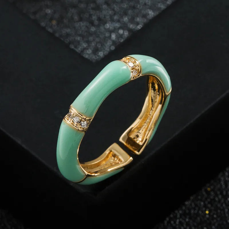 Colorful Zircon Ring 1 peice - PEACHY ACCESSORIES