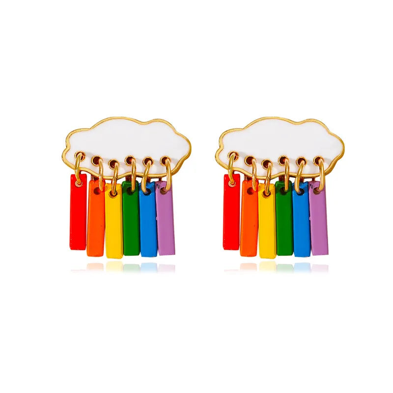 Cute Rainbow Cloud Earring - PEACHY ACCESSORIES