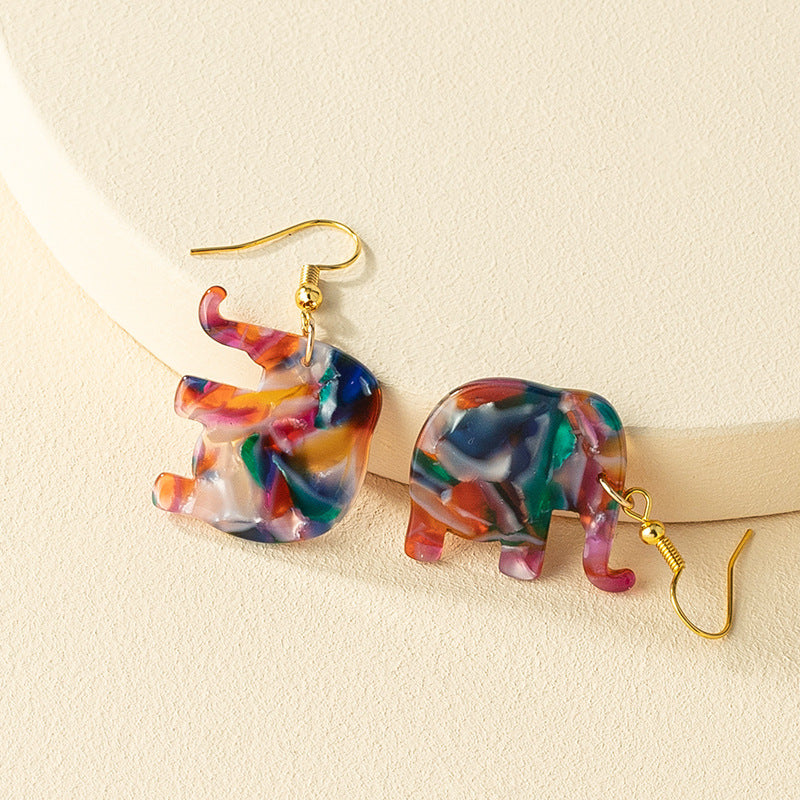 Colorful Elephant Earrings - PEACHY ACCESSORIES