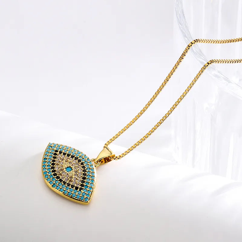 Evil Eye Gold Plated Zircon Necklace - PEACHY ACCESSORIES