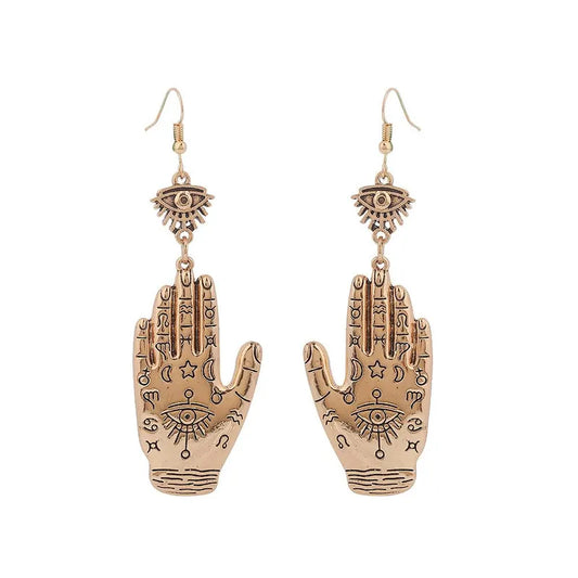 Hamsa Evil Eye Earrings - PEACHY ACCESSORIES