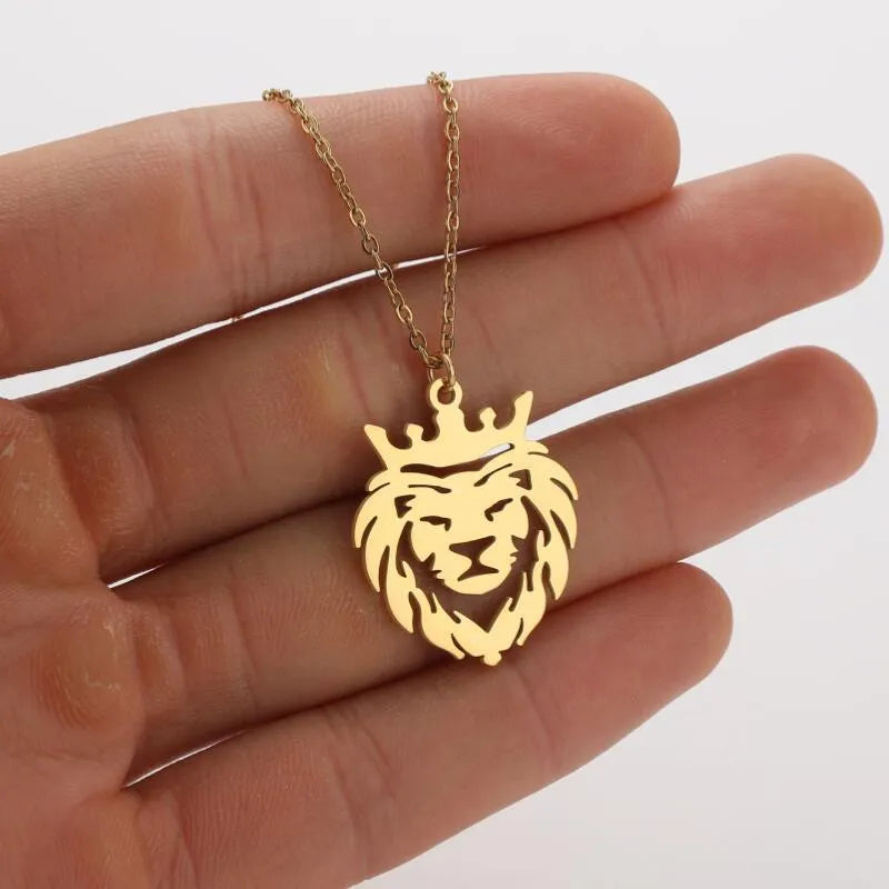 Lion Stainless Steel Necklace - PEACHY ACCESSORIES