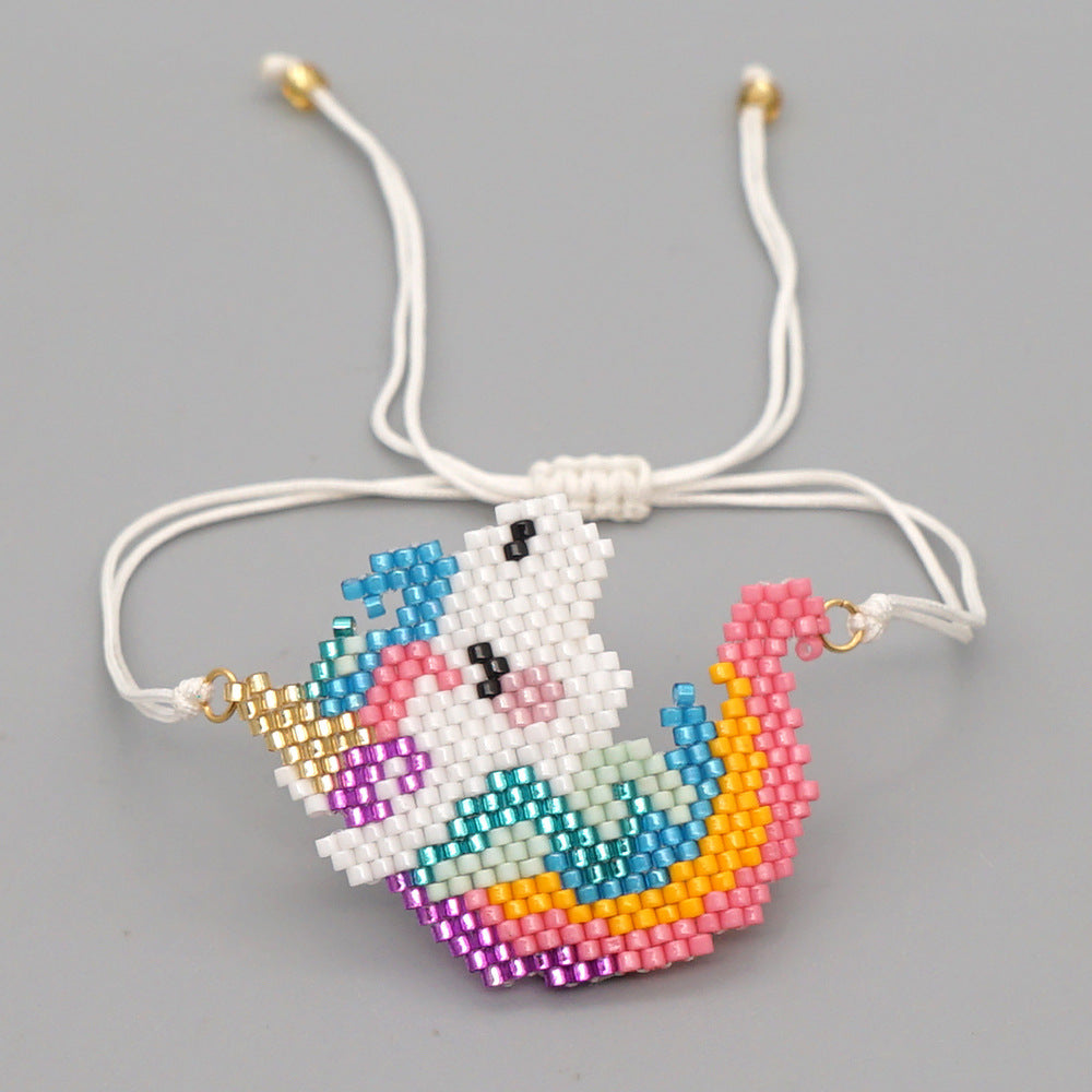 Unicorn Hand-Woven Bracelet - PEACHY ACCESSORIES