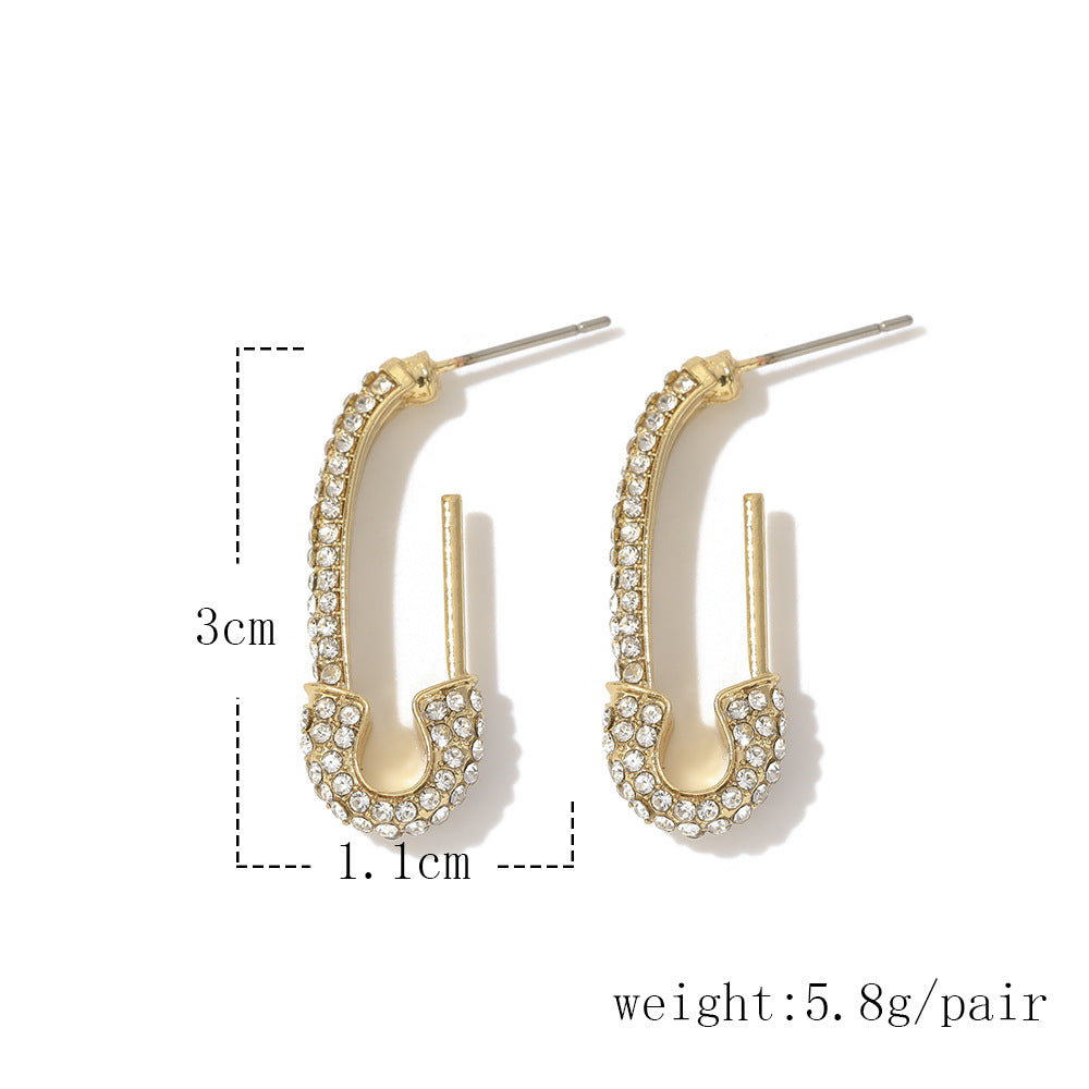 Rose Gold Safety Pin Earring - PEACHY ACCESSORIES
