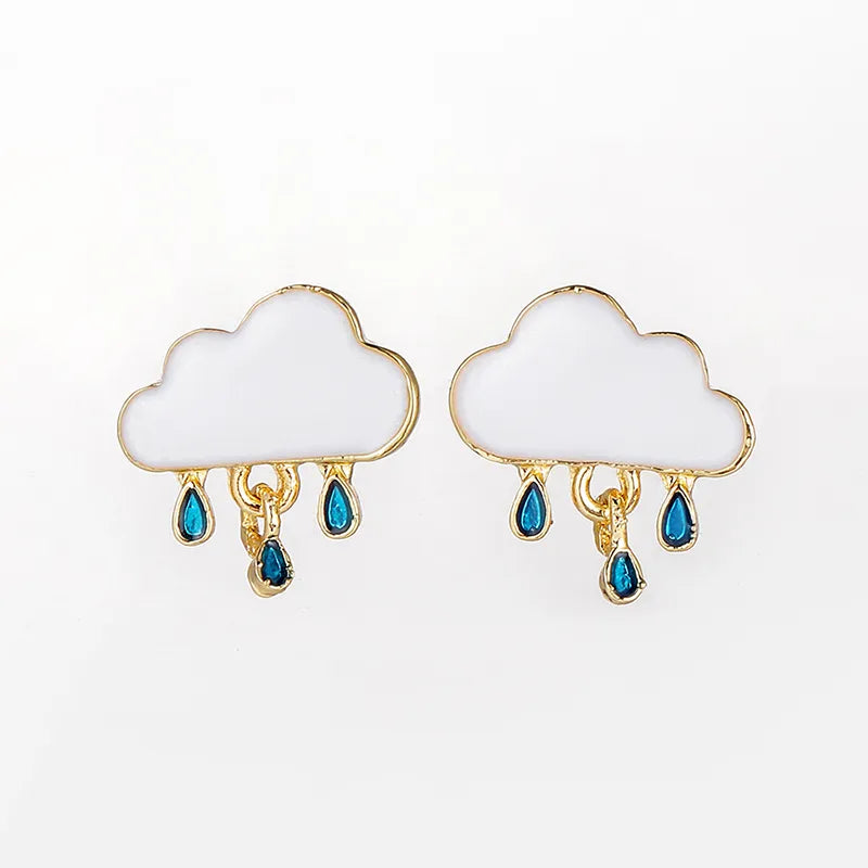 Cute Cloud Rhinestones Earrings - PEACHY ACCESSORIES