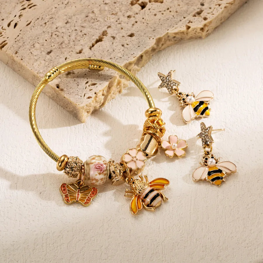 Bee Bracelet and Earring Set - PEACHY ACCESSORIES