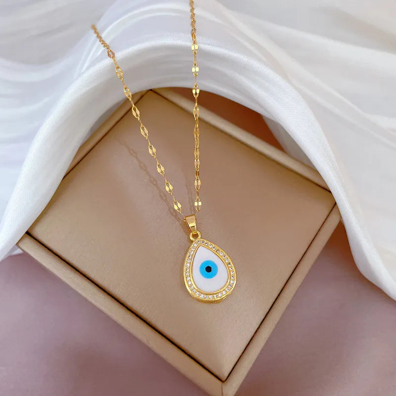 Evil Eye Stainless Steel Necklace - PEACHY ACCESSORIES