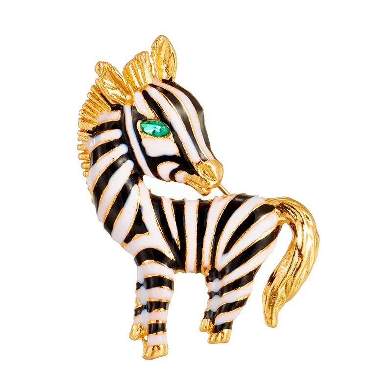 Zebra Brooch Gold Color - PEACHY ACCESSORIES