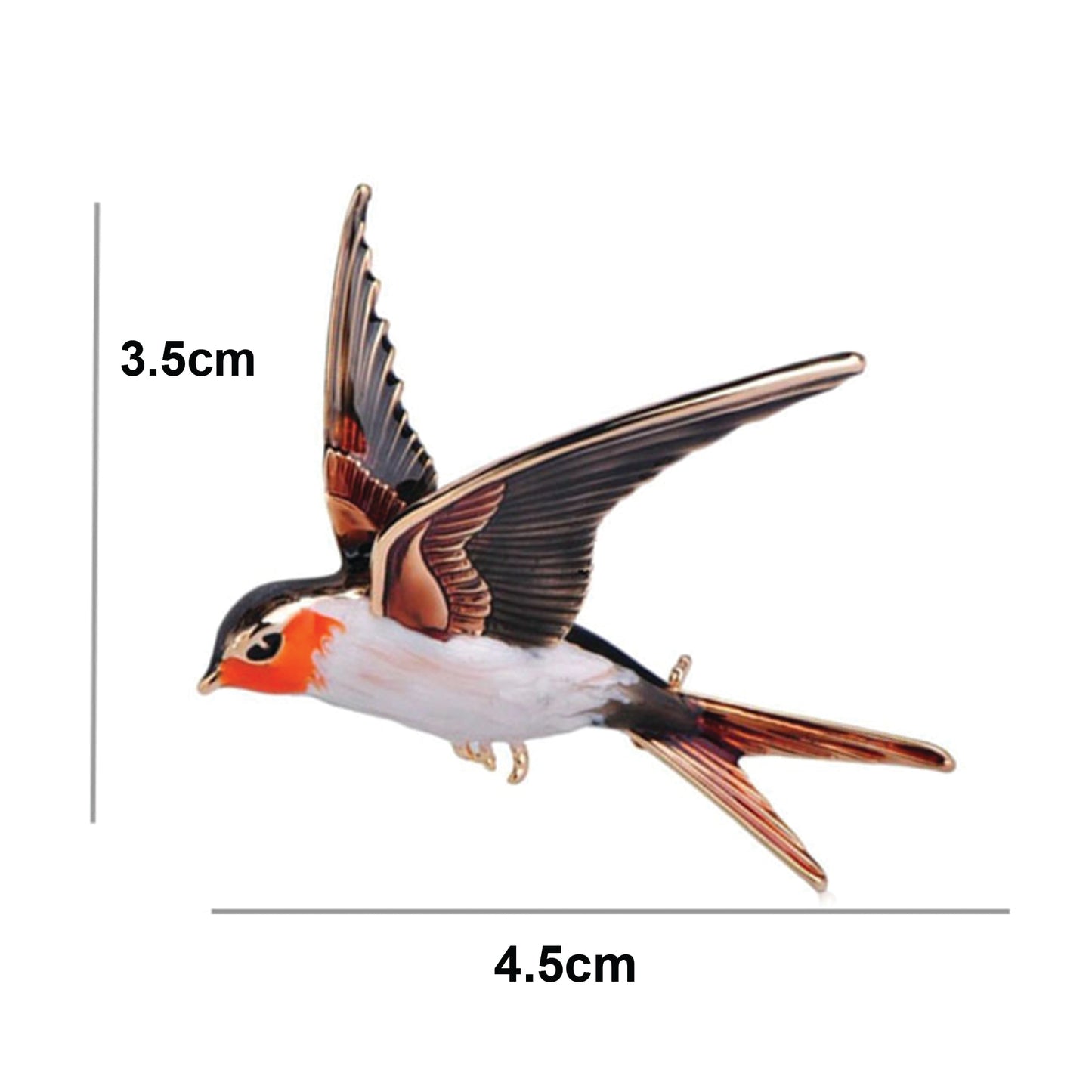 Bird Enamel Brooch