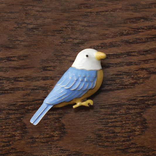 Elegant Blue Bird Brooch