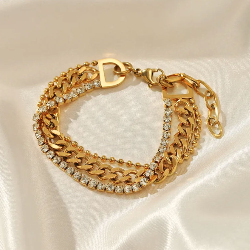 Chunky Tennis Bracelet - 18K Gold Plated