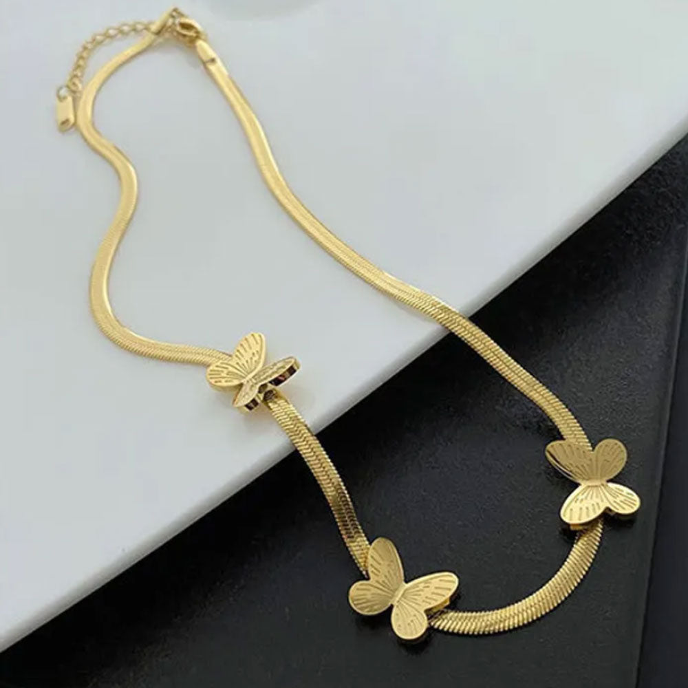 Classic Butterfly Necklace - 18K Gold Plated