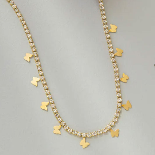 Iconic Butterfly Tennis Necklace