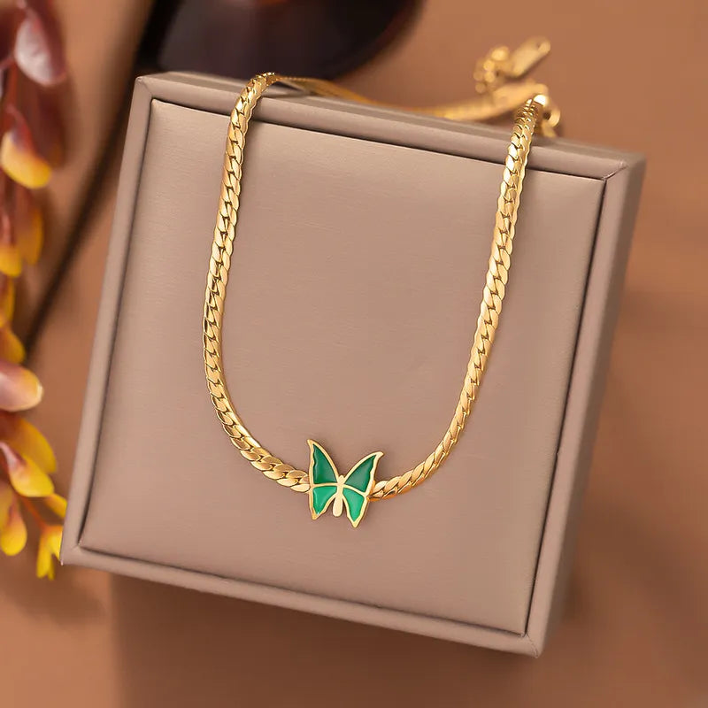 Butterfly Necklace 18K Gold Plated