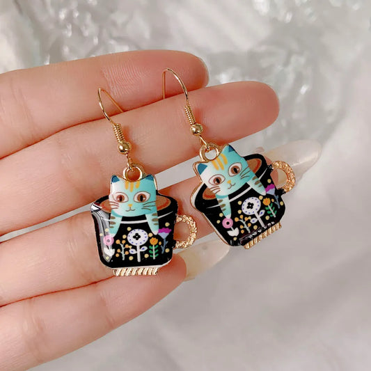 Cute Cat Earrings 1 Pair - PEACHY ACCESSORIES