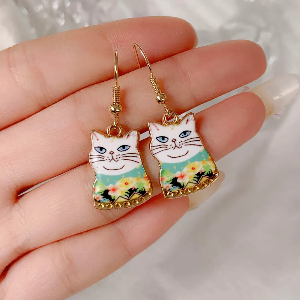 Cute Cat Earrings 1 Pair - PEACHY ACCESSORIES