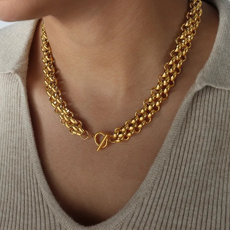 Classic Celebrity Chunky Chain 18K Gold Plated – PEACHY ACCESSORIES